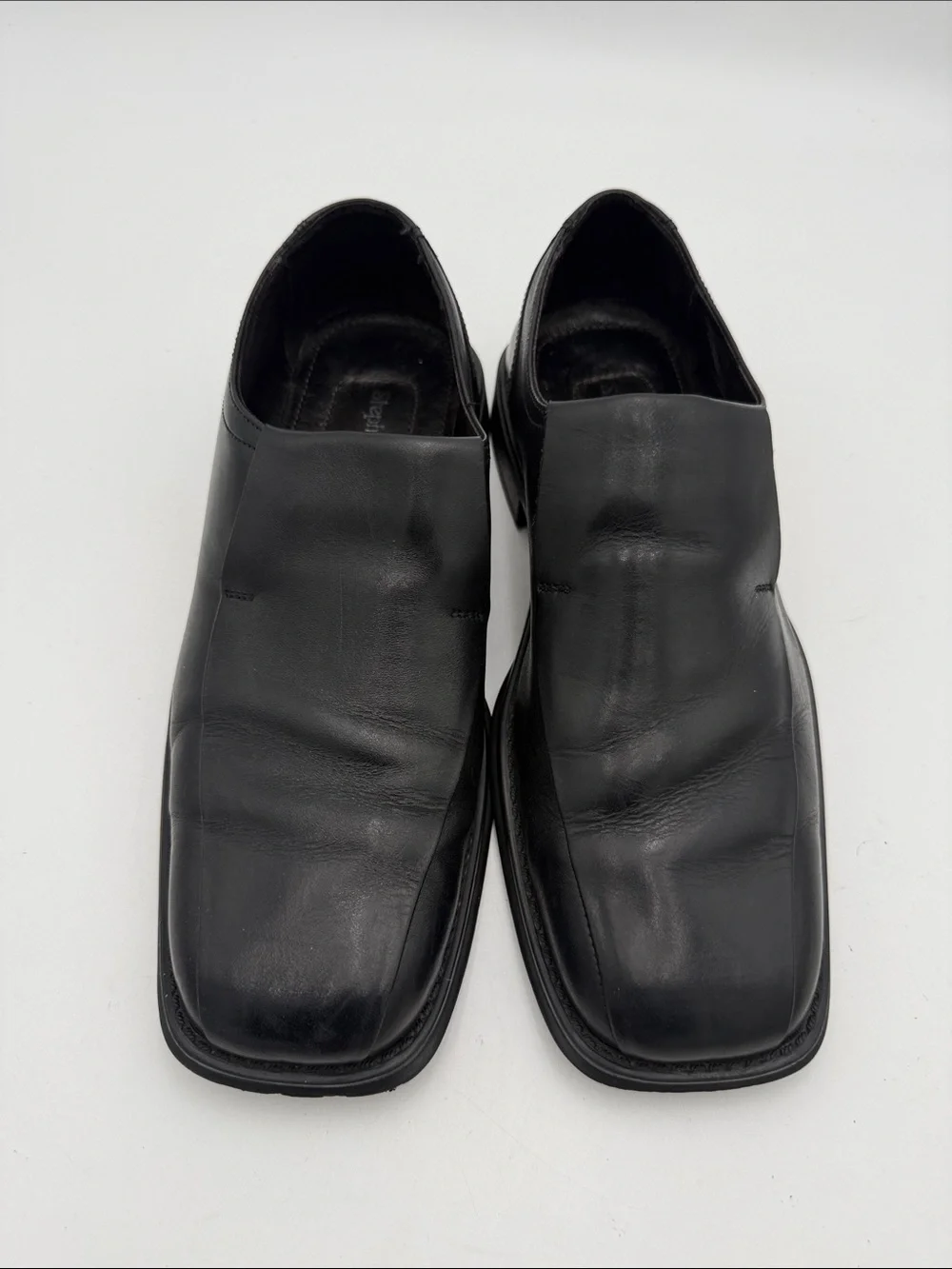 Stephan bossi Men's Black Slip-On Dress Shoes 10.5M casual office Y2K grandpa